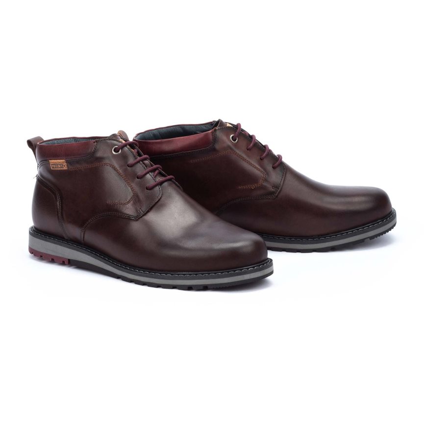 Men's Pikolinos BERNA Ankle Boots Brown | NZ O719853